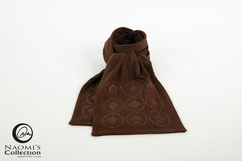 Brown on Brown Glitter Scarf