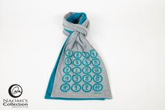 Turquoise & Gray Scarf